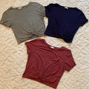 Assorted cropped tops